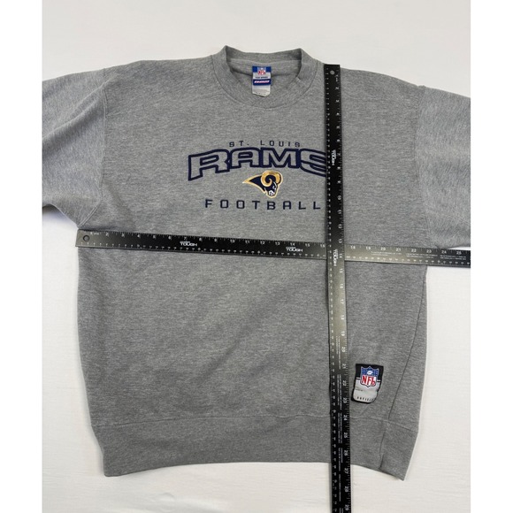 Vintage St Louis Rams NFL Sweatshirt Mens XL Gray Embroidered Pullover Reebok - Picture 6 of 10